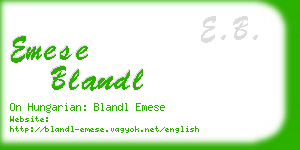 emese blandl business card